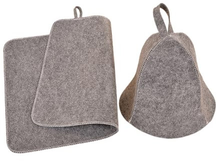 Chapeau de sauna anti-chaleur en feutre de laine épaisse - Turban pour cheveux - Séchage rapide - Serviette de sauna - Accessoires de salle de bain - Chapeau de sauna pour femme - Protège les cheveux