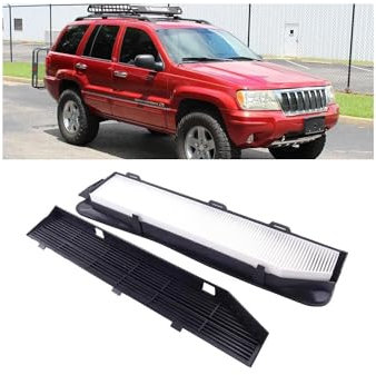 Sohini Innenraumfilter mit 1pc Kabine Luft Gehäuse Filter Kit Für Grand Für Cherokee 1999 2000 2001 2002 2003 2004-2010 82208300 Auto Zubehör Mit Regal Kabinenluftfilter