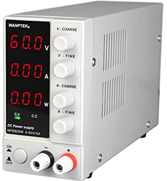 Gleichstromnetzteil 60V 5A, Labornetzgerät Regelbar 300W, Trafo EU, für Elektronik-Test & Batterieladung