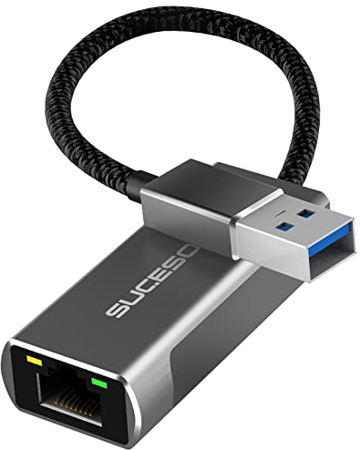 SUCESO USB to 2.5G Ethernet Adapter - USB 3.0 to Gigabit Ethernet - RJ45 Network - 2500/1000/100Mbps LAN - Compatible with Windows 11/10/8.1/8/7, Linux, Laptop, Tablet