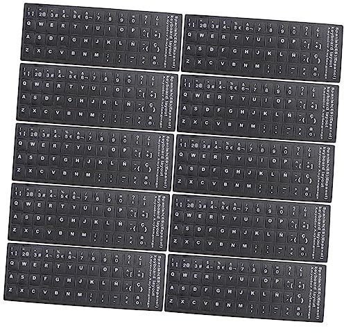 PHENOFICE Convert Your Laptop Keyboard 10pcs Stickers Easy-to-apply Keyboard Layout Cover