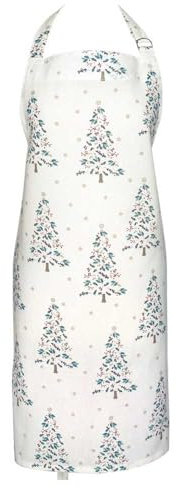 GreenGate Lucie Xmas Schürze white 90x70cm