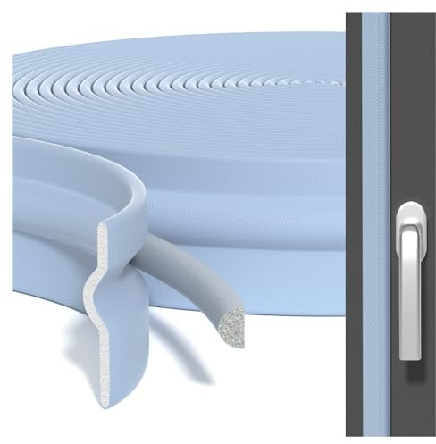 BKSAI Burlete Ventana Aislante Termico Ventanas Aislante Puertas de Entrada Burletes para Ventanas Autoadhesivo Insonorización Aislante Acustico (gris, 6 m)