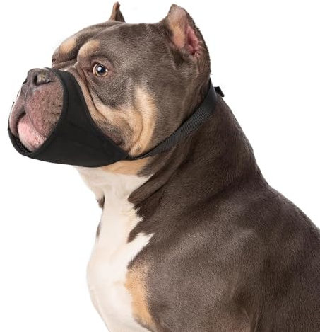CVNRCLP Maulkorb für Pitbull, weicher Maulkorb für Rottweiler, American Bully Bulldogge, Boxer, um Beißen und Bellen zu verhindern, für mittelgroße und große kurze Schnauze für Hunde zur Fellpflege