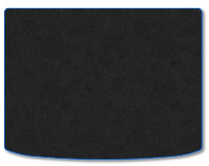 Audi A3 (2020+) Carpet Boot Mat | Blue Edge Trim Tailored Fit Boot Liner Full Coverage Protection Accessories Easy Clean Anti Slip Made in the UK