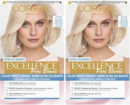 L'Oreal Paris Excellence Tinte, Aromático, Rubio Claro, 1 Unidad (Paquete de 2)