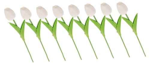 PRETYZOOM 8stücke Künstliche Tulpen Für Dekoration Naturgetreue Frühlingsblumen Täuschend Echt Wirkende Blumenzweige Für Wohnungen Büros Und Fenster