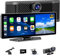 Wireless Car Stereo with Apple Carplay&Android Auto,10.26 Touch Screen,4K Front and 1080P Rear Dash Cam,Bluetooth Car Audio Receiver with GPS/Backup