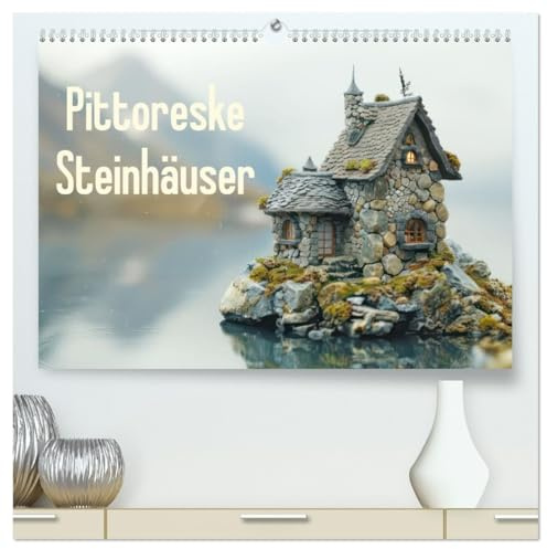 Pittoreske Steinhäuser (hochwertiger Premium Wandkalender 2026 DIN A2 quer), Kunstdruck in Hochglanz: Der Charme alter Hausbauten (CALVENDO Orte)
