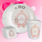 Pack vaisselle carton mariage - Just Married Rose Gold – 80 assiettes Ø22,5cm, 80 gobelets 27cl, 80 serviettes 25x25cm – Déco mariage chic et élégante, ambiance romantique et raffinée