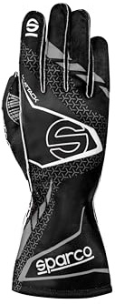 Sparco - Gants K-Attack 2025 - Coutures extérieures - Dos sublimé - Paume Ultragrip - Taille 9 - Noir/Gris