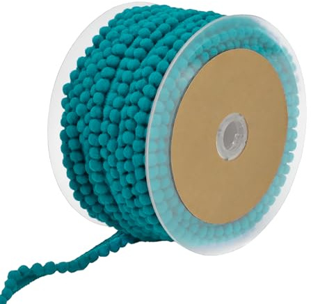 Bommelborte Mini 25m x 11mm uni Bommelgröße 6mm Pomponband Pomponborte 22 Farben