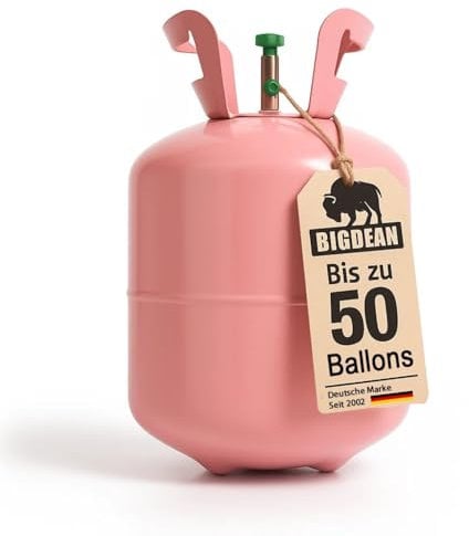 Ballongas – Helium Balloon Gas für bis zu 50 Luftballons – Helium Gasflasche XXL
