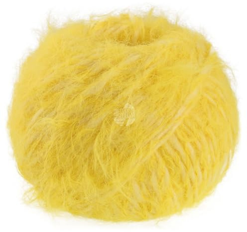 LANA GROSSA Basta| Garn im Fake Fur Look, locker verzwirnt, Franseneffekt& Merinofasern | Handstrickgarn, 50% Schurwolle & 50% Polyamid | 50g Wolle zum Stricken& Häkeln | 100m Garn FB 31