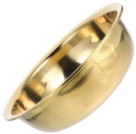 SOIMISS Gemüsewaschschüssel aus Edelstahl, Verdickt, Gold, Rund | Waschbecken Rund 40cm, Küchen und Badnutzung, Glatte Oberfläche, Sichere Kanten