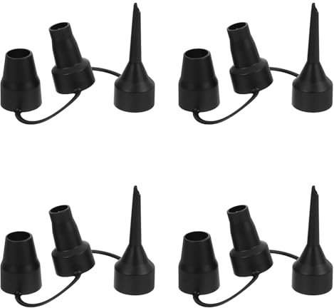 Zerodeko 4Pcs Replacement Plastic Air Pump Nozzles Inflatable Bed Valve Accessories Portable Inflator Fittings for Air Mattresses and Pool Inflatables