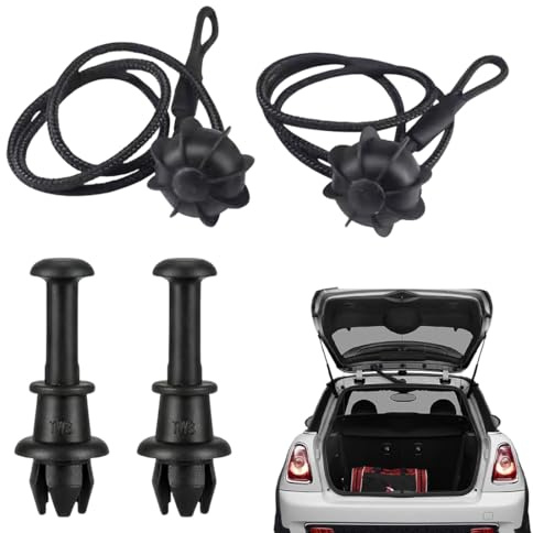 YAZWUR 2 Set Correas Universales para Bandeja de Maletero, Correas de Fijación para Maletero y Bandeja Trasera, Repuesto Universal para Estante de Maletero