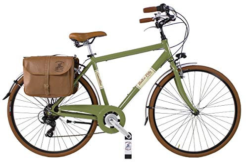 Canellini Via Veneto by Fahrrad Rad Citybike CTB Herren Vintage Retro Dolce Vita Aluminium Green Grun (54)
