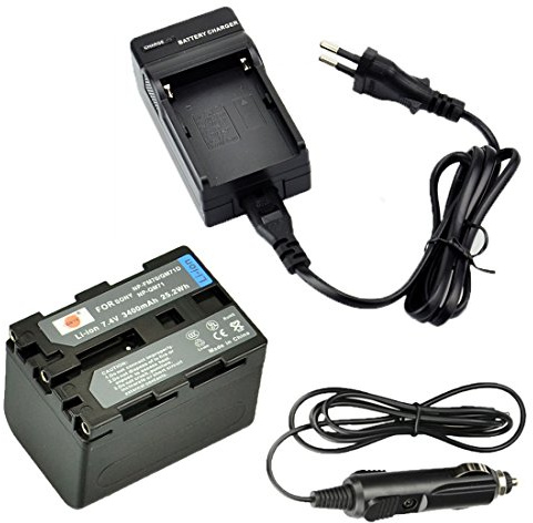 DSTE NP-QM71D Ersatz Batterie + Reise Ladegerät für Sony CCD-TRV108,CCD-TRV118,CCD-TRV138,CCD-TRV150,CCD-TRV285