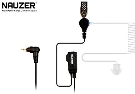 NAUZER Pin 39-M9 Micro-auricolare tubolare professionale con PTT speciale per ambienti rumorosi, uso militare, sicurezza o industriale per Motorola: SL1600, SL4000, SL7550, SL1K, ecc