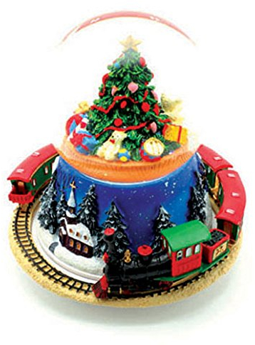 Spieluhrenwelt MMM GmbH, 858263 Spieluhr Schneekugel mit Tannenbaum und Zug