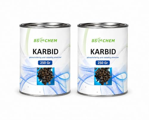 Karbit (Varianten 0,5Kg-10Kg) (Kabit Kabitt karbitt Karbit Karbid Steine Kaufen) nur 5,5% Staubanteil (Abfl.Ql.Rg.2030/212729)(24h Sofort - Versand) Made By Buttersäure 24 (2x250gr)