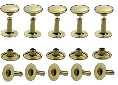 Ista Tools - Rivetti a testa singola, 6 mm, 7 mm, 9 mm, 10 mm, 13 mm, qualità top, 1000, rivetti cavi RF (13 x 11 mm) giallo, testa singola