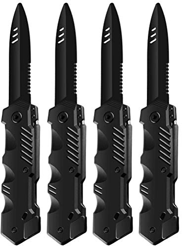 Nargut Spoof Couteaux Rétractables Jouet - 4 Pcs Couteaux Rétractables Jouet Drôle Trick Gadget Jouet Disparition Dague Prop pour Halloween Party