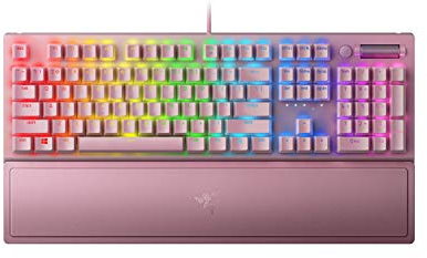 Razer BlackWidow V3 (Switches Verts) - Clavier Gamer Mécanique (Switches Mécaniques Clicky, Touches en ABS Doubleshot, Touches Media, Repose-Poignet) Clavier US | Rose Quartz