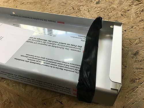 ALUMINIUM FENSTERBANK Fensterbrett silber EV1 Fensterblech SIMS Fensterbänke mit Alu Bordstücke Enschlüsse + Schrauben -made in Germany (Ausladung 150 mm, 130 cm)