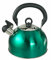 DWD ® Whistling Stainless Steel 2.5 Litre Travelling Kettle I Folding Handle I Flip & Pour Spout Cap I Camping Fishing Caravan Holiday Home I Retro Classic Lightweight (Emerald Green)