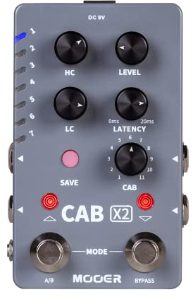 MOOER CAB X2 Dual Fußschalter Cab Sim IR Loading Stereo Schrank Simulation Pedal mit 14 Voreinstellungen Slots Unterstützung Software Bearbeitung