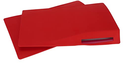 Ciciglow Cubierta de Silicona para PS5, Funda Protectora Impermeable de Piel a Prueba de Polvo Y Arañazos para PS5 Disk Edition (Rojo)