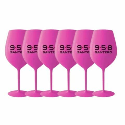 Generico Set Bicchieri Santero 958 Colorati | Fucsia | Viola | Calici Pop | in plastica Dura |