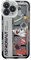 Yonds Queen Schutzhülle für iPhone 13 Mini, niedlich, transparent, Cool, Cartoon-Astronauten, Weltraumplaneten, Mondrakete, Design, stilvoll, weich, TPU, Schutzhülle (iPhone 13 Mini, Schwarz)