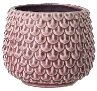 Nordring Retro Übertopf Vintage Pflanztopf für Zimmerplanzen Blumentopf Pino M (13,5 cm ø), Mauve, Keramik