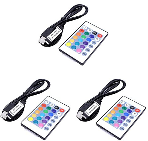 Uonlytech Telecomando Led Universale 6Pcs24 Mini Tasti Retroilluminati con Telecomando Usb Striscia Tv Dimmer Luce Led Wireless Controller Led Tv Striscia Usb