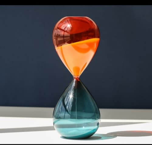 5/15/30/60 Min Bicolore Sablier Minuterie Décor À La Maison Bureau Salon Décoration Cuisine Outils Verre Artisanat Cadeaux Sablier, Deux, Couleur, 60 Min 29.5x10cm
