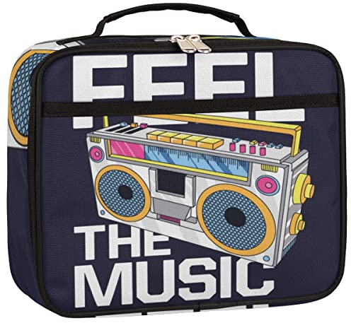 KOBLEN Boombox Isolierte Lunch-Taschen für Damen und Herren, tragbare, wiederverwendbare auslaufsichere Lunchboxen, große Kapazität, wasserdicht, für Büro, Schule, Reisen, Picknick