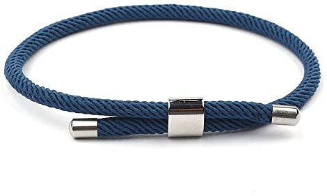 ZENSE - Bracelet bleu pour homme en corde tressée ajustable ZB0369