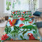 VULORA Bettwäsche-Sets 200x200 Winter Dschungel 3D Druck Papagei Bettbezug für Erwachsene Mädchen Flauschig Mikrofaser Bettwaren 3Teilig mit Reißverschluss und 2 Kissenbezüge 80x80cm