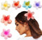 Flower Hair Clip, Nonslip Flower Claw Clips Strong Hold Hawaiian Claw Clip for Medium Thick Hair Hair Claw Clips for Women and Girls (A# 6 PCS)