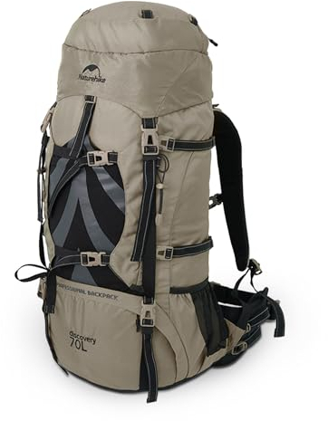 Naturehike Wanderrucksack 70L Herren Damen Ultraleichter Wasserdichter Trekkingrucksack Reiserucksack mit Regenschutz für Outdoor, Bergsteigen,Camping