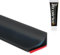 Flintronic Autoadesiva Silicone Doccia Barriera, 500CM Pieghevole Bagno Acqua Barriera, Soglia Doccia, Guarnizioni Doccia, Bordo Doccia, Striscia di Ritenzione Idrica Della Soglia Del Bagno(Nero)