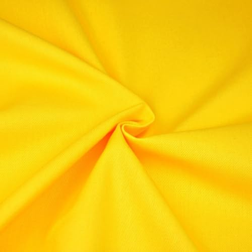 Textrend Jeansstoff Meterware - Haltbares Material - 100% Baumwolle - Kleidung - Heimtextilien - Stoffe Meterware - Textilien 1x1.5m (Gelb)