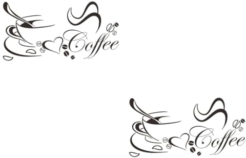 Gadpiparty 2St für zu Hause Zitat Küche Café-Poster Kaffee-Tapete Esstischdekoration Aufkleber Wohnkultur Kaffeebar- Wandtattoo mit Vinyl-Schriftzug abnehmbar schmücken Wandtattoos