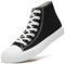 sharllen Ladies Canvas Shoes Women，Unisex Mens High Top Trainers Women Lace up Pumps Plimsolls Casual Sneakers Canvas Plimsoles Flat Shoes(Black 285)