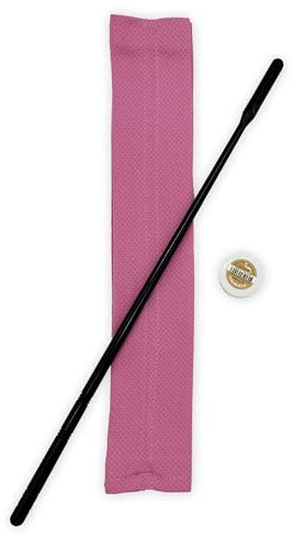 Soundman Reinigungsset für Querflöte -Effektive und kratzfreie Reinigung in Sekunden: Querflöten-Reinigungstuch + Reinigungsstab + La Tromba Slide & Cork Grease (3g) + Lehrgang „Flute Basics“ (Pink)