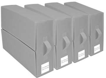 ManGotree Bed Sheet Organisers, Foldable Bedding Storage Box, 4 Pack Space Saving Underbed Storage Bags For Closet, Bedding Covers, Blankets, Clothes (Grey)