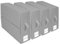 ManGotree Bed Sheet Organisers, Foldable Bedding Storage Box, 4 Pack Space Saving Underbed Storage Bags For Closet, Bedding Covers, Blankets, Clothes (Grey)